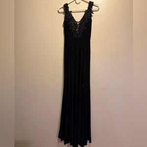 TLC Black Embellished Prom Dress